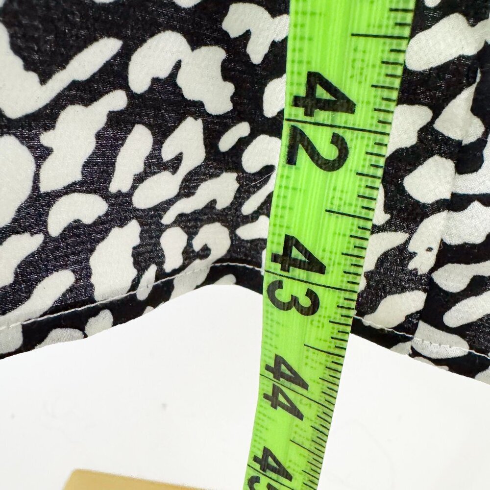90S STYLE SATIN SLIP DRESS DRAPED COWL NECK BLACK AND WHITE LEOPARD PRINT - Picture 5 of 8
